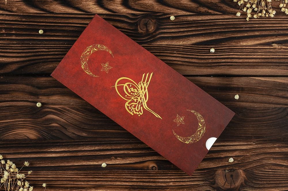 Düğün Davetiye - Hochzeit Einladungskarte Türkei - Rot Düğün Davetiye