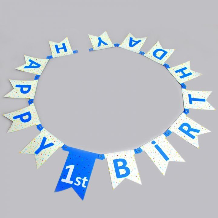 Babyfeier - Geburtstag Dekoration - Uzar Süs - blau