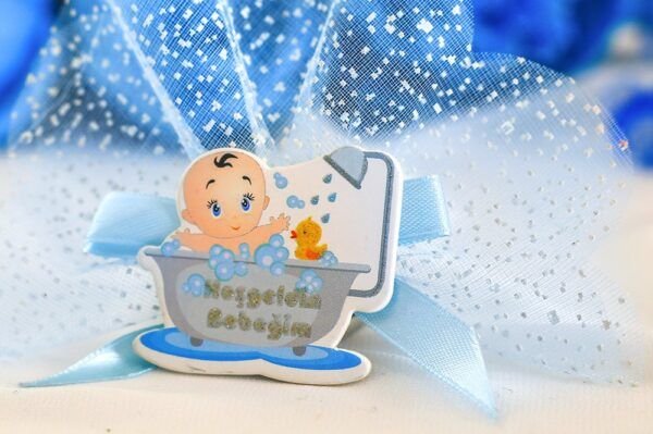 Bebek Şekeri - Babyfeier Gastgeschenk - Banyo - blau Bebek Şekeri
