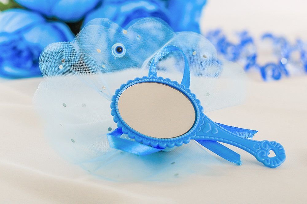 Bebek Şekeri - Babyfeier Gastgeschenk - Ayna PVC - blau Bebek Şekeri